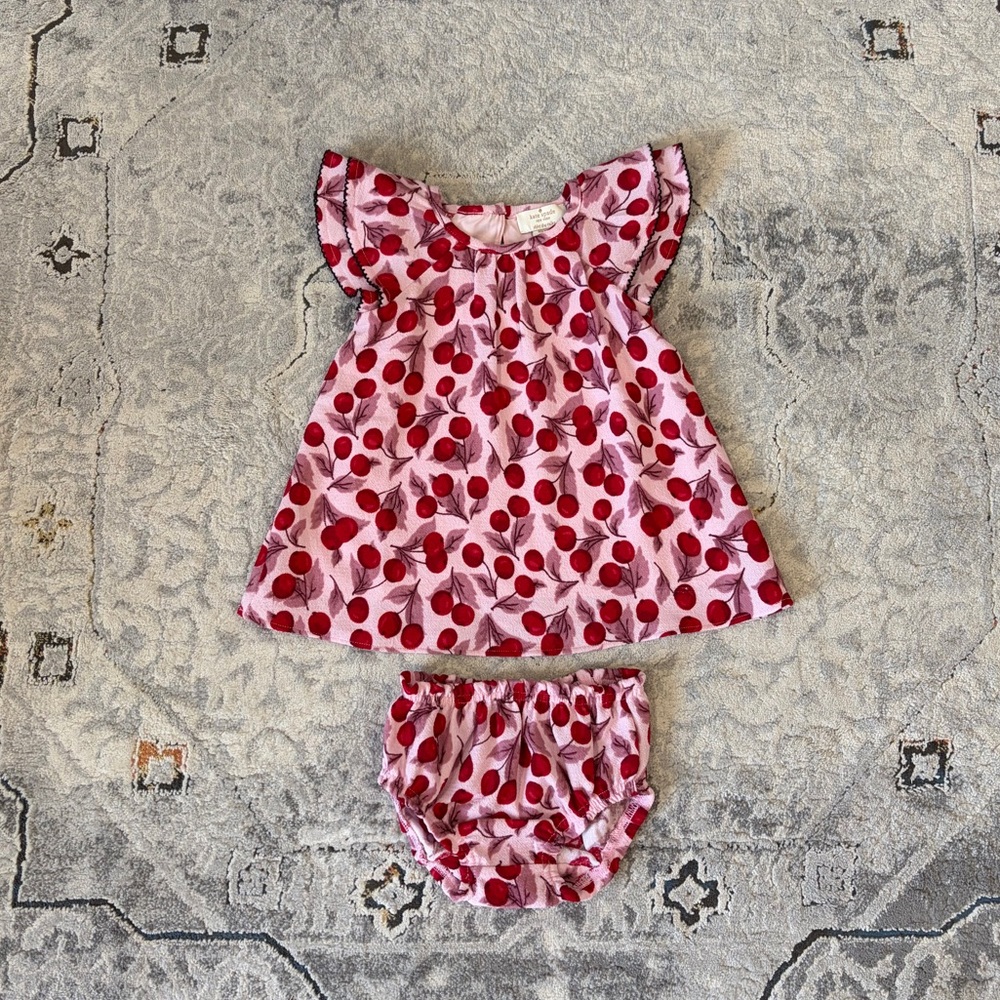 Kate Spade cherry dress + bloomers, 12 months